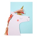 CARTE STAND-UP LICORNE