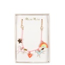 COLLIER À BRELOQUES EN ÉMAIL LICORNE