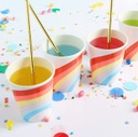 GOBELETS ARC-EN-CIEL NEON