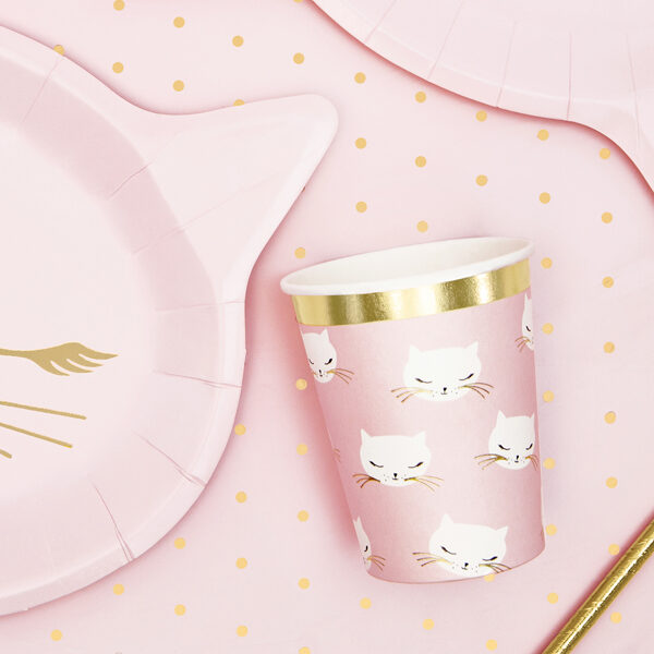 GOBELETS CHAT ROSE PASTEL