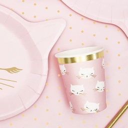 GOBELETS CHAT ROSE PASTEL