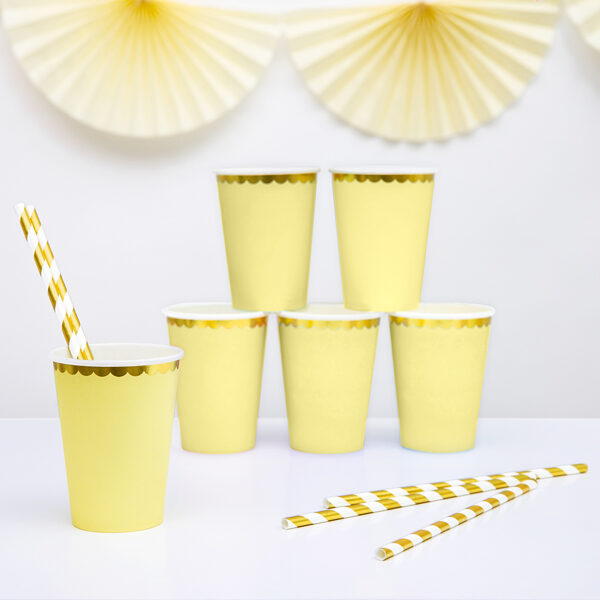 GOBELETS JAUNE PASTEL