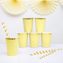 GOBELETS JAUNE PASTEL