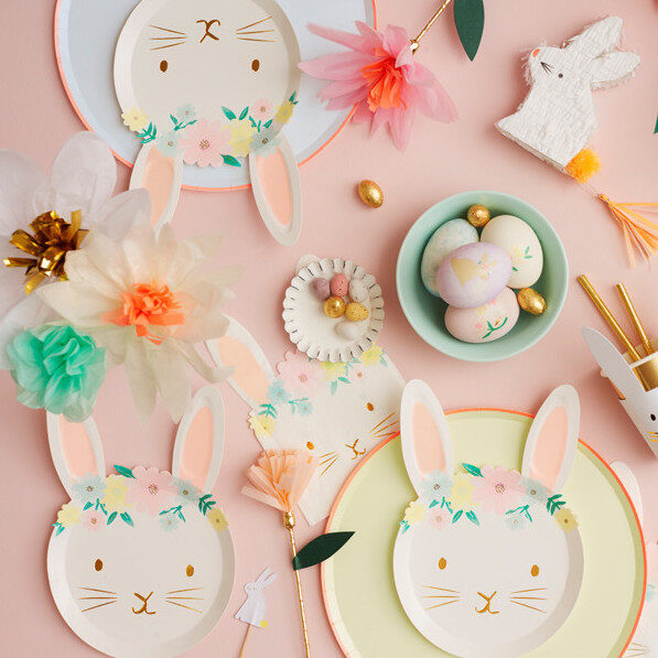 GRANDE ASSIETTES PASTELS BORDURE NÉON