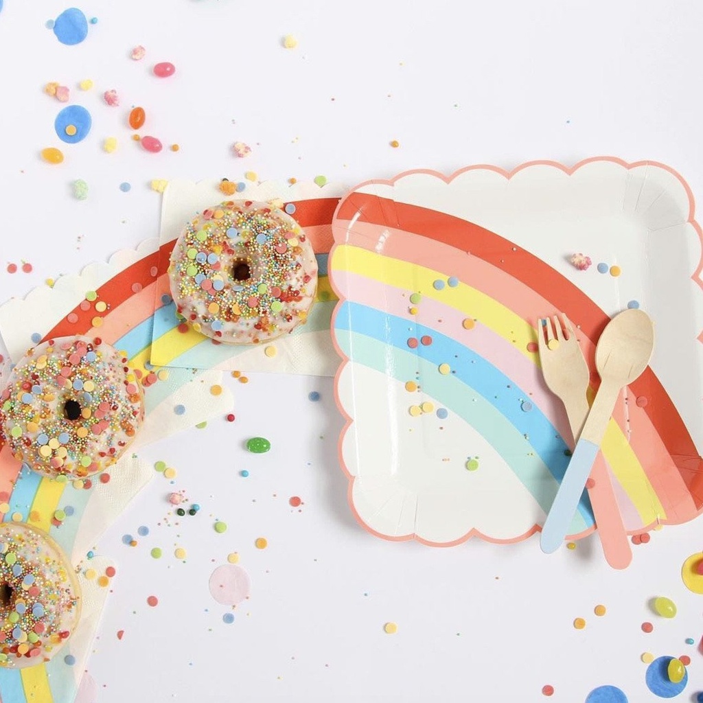 GRANDES ASSIETTES ARC-EN-CIEL NEON