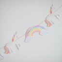 GUIRLANDES - FÊTE - LICORNE AVEC ARC-EN-CIEL
