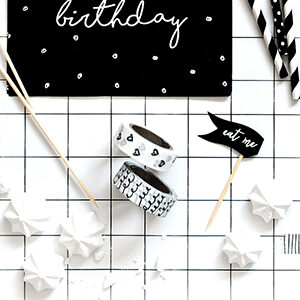 MASKING TAPE NOIR "SCRIBBLE"