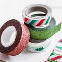MASKING TAPE ROUGE PAILLETÉ