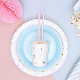 PAILLES RAYURES ROSE PASTEL