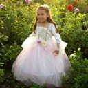 ROBE DE PRINCESS ROSE DORÉ 5-7 ANS