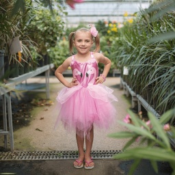 ROBE PRINCESSE FLAMINGO 5-6 ANS