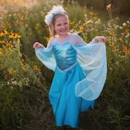 ROBE REINE DES NEIGES 5-6ANS