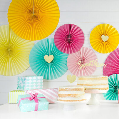 ROSETTES DECORATIF TIFFANY BLUE