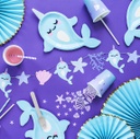 ROSETTES DECORATIVES BLEU CIEL