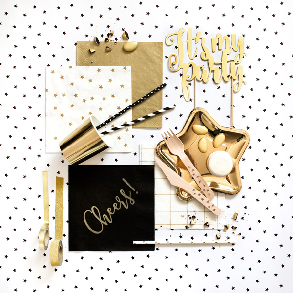 SERVIETTES ETOILE GOLD