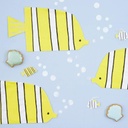 SERVIETTES POISSON SOUS L'EAU