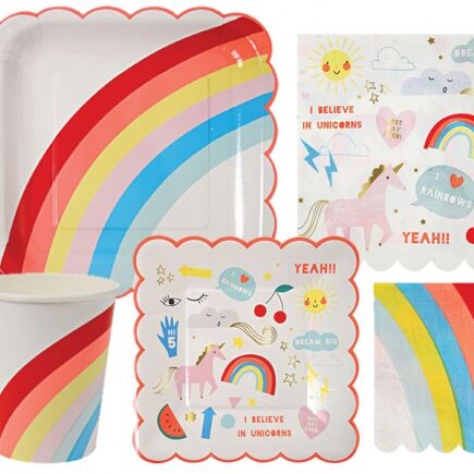 ASSIETTES "I BELIEVE IN UNICORNS" NEON