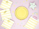 ASSIETTES JAUNE PASTEL
