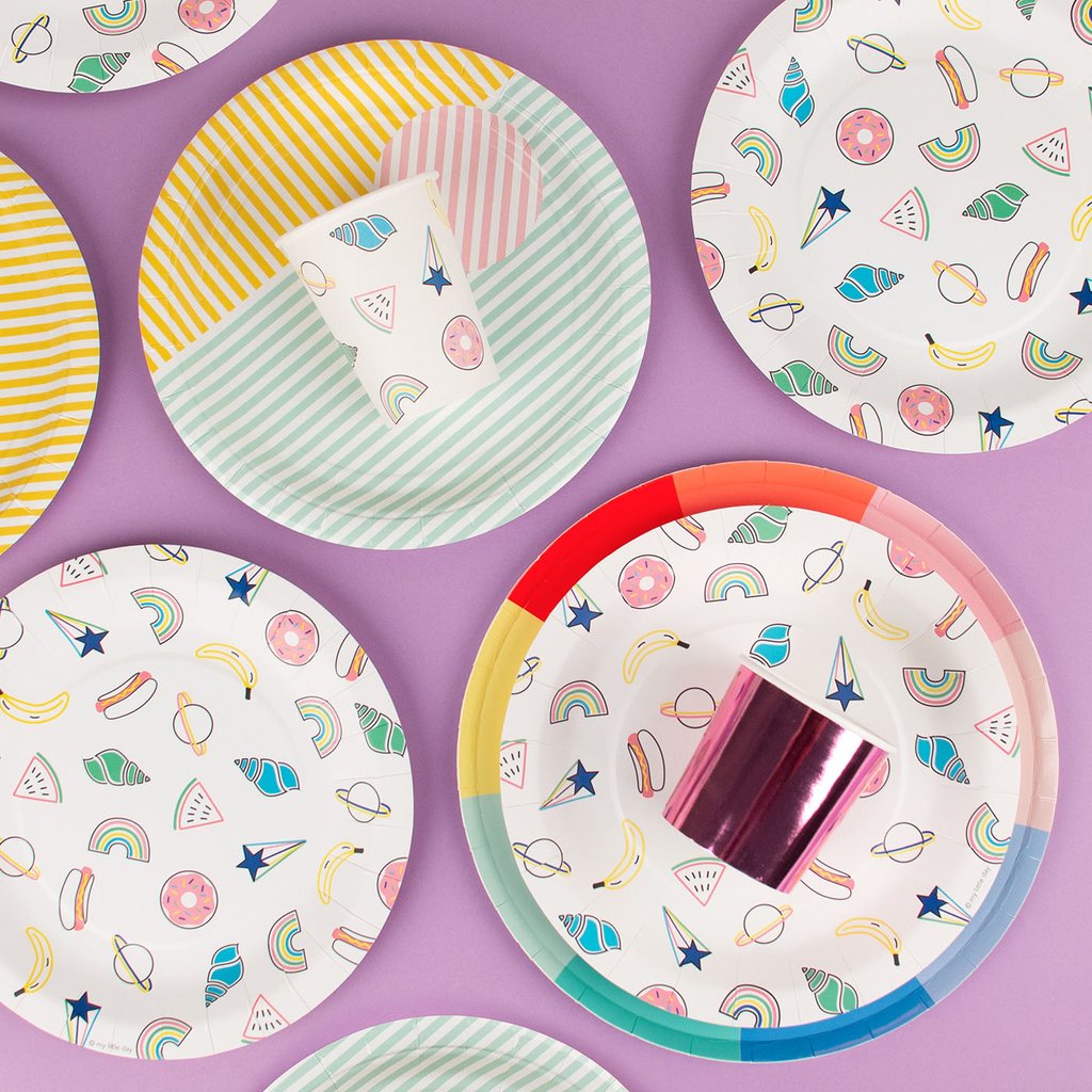 ASSIETTES RAYURES PASTELS