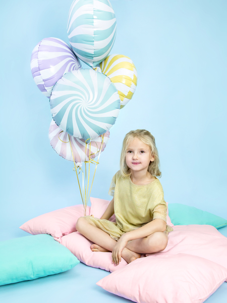 BALLON ALUMINIUM BLEU PASTEL