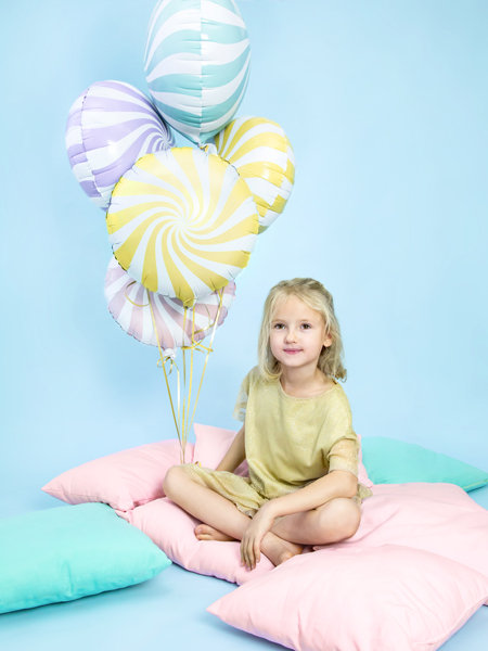 BALLON ALUMINIUM CANDY JAUNE