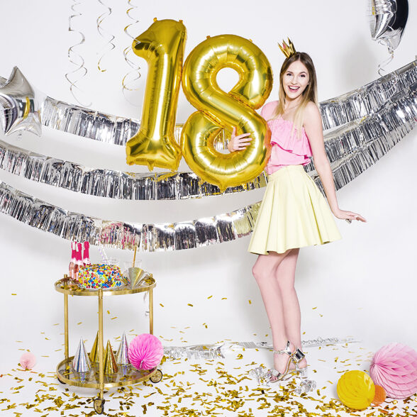 BALLON CHIFFRE « 1 » OR