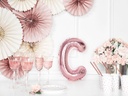 BALLON LETTRE "C" OR ROSE