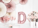 BALLON LETTRE "D" OR ROSE