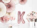 BALLON LETTRE "K" OR ROSE