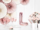 BALLON LETTRE "L" OR ROSE