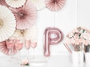 BALLON LETTRE « P » OR ROSE