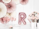 BALLON LETTRE « R » OR ROSE