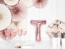 BALLON LETTRE « T » OR ROSE