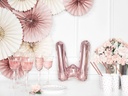 BALLON LETTRE « W » OR ROSE
