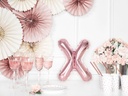 BALLON LETTRE « X » OR ROSE