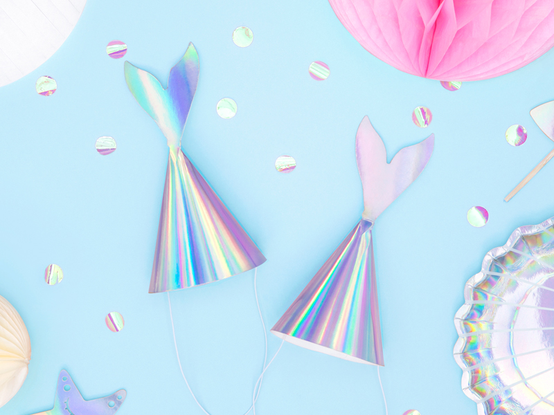 CHAPEAUX DE FÊTE IRISÉS SIRÈNE