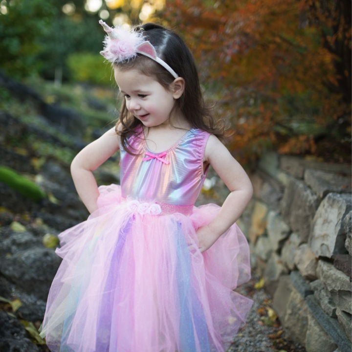 ENSEMBLE TUTU ET BANDEAU LICORNE ROSE