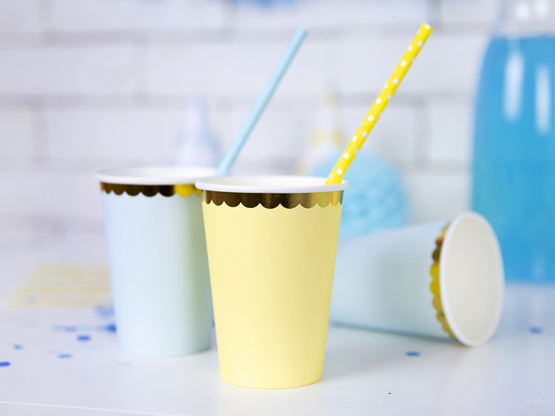 GOBELETS JAUNE PASTEL