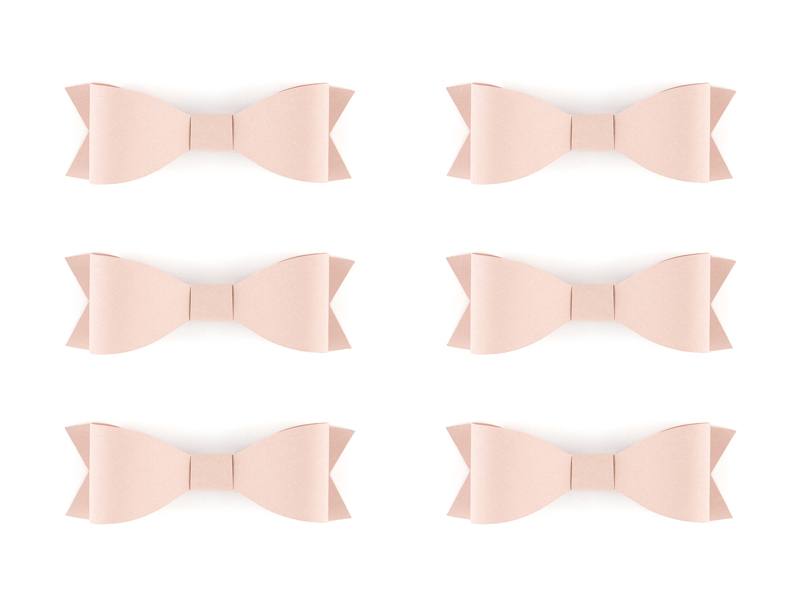 NOEUD DECO ROSE EN PAPIER MOYEN