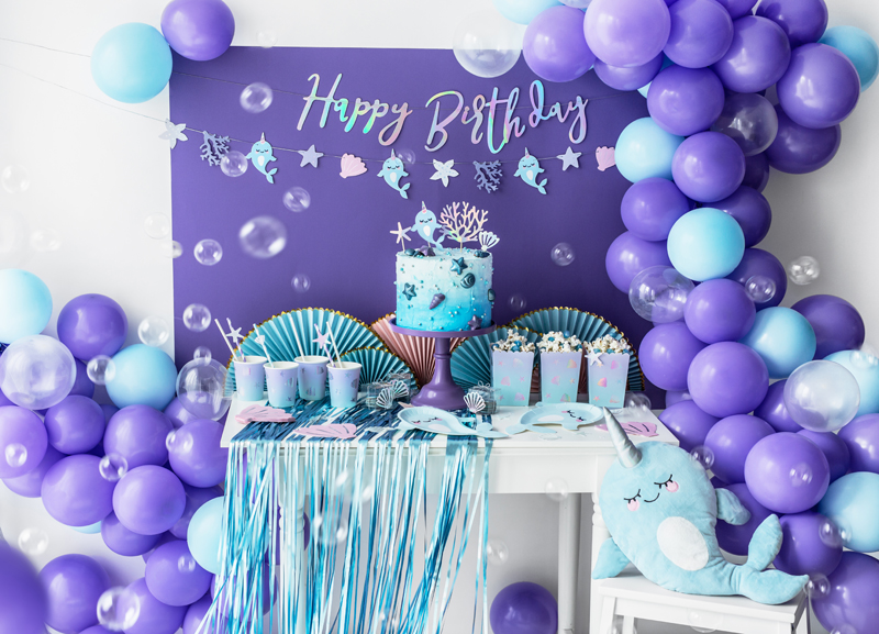 RIDEAU FÊTE BLEU CLAIR