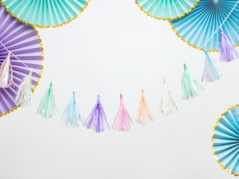 ROSETTES DECORATIVES BLEU CIEL