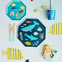 SERVIETTES POISSON SOUS L'EAU