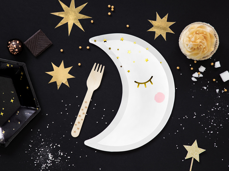 ASSIETTES BLANCHES LITTLE STAR MOON