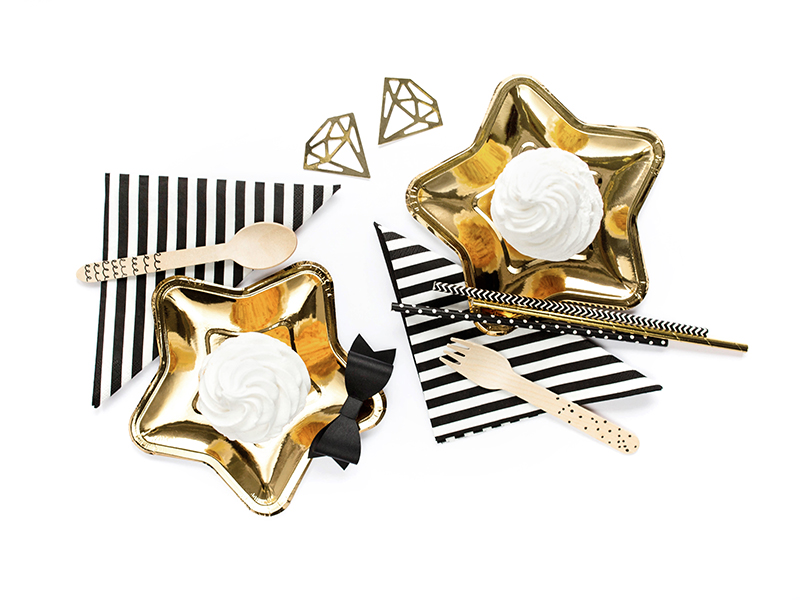 ASSIETTES ETOILE OR 18cm