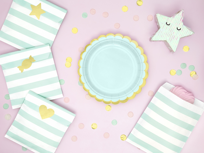 ASSIETTES MINT PASTEL