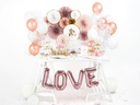 BALLON LETTRE "E" OR ROSE