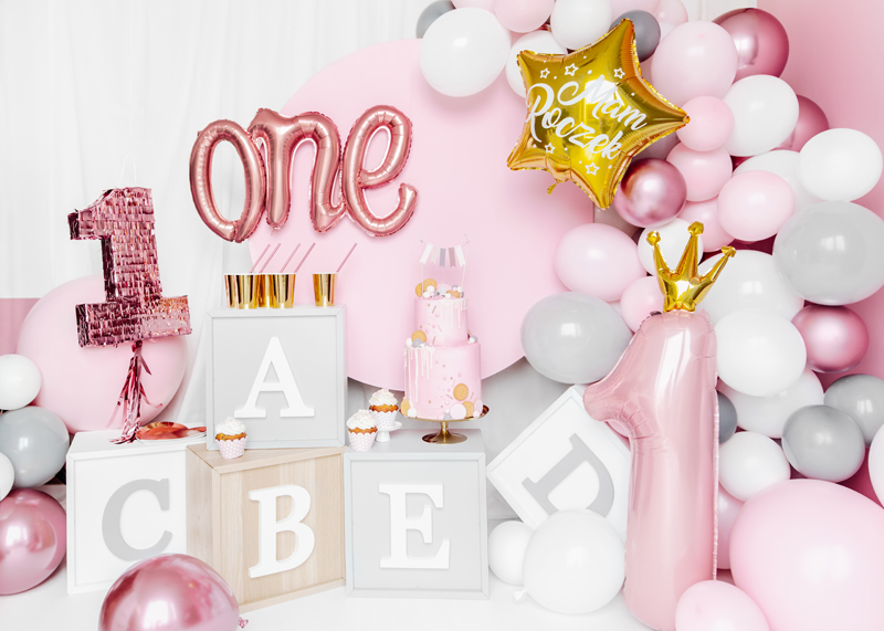 BALLON « ONE » OR ROSE
