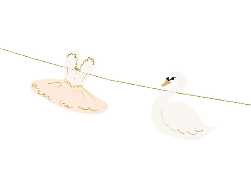 GUIRLANDE LOVELY SWAN BALLERINA