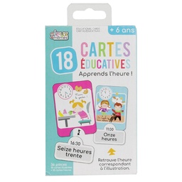 CARTE EDUCATIVE J’APPRENDS LHEURE X24