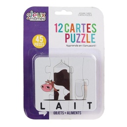 CARTE PUZZLE MOTS X12